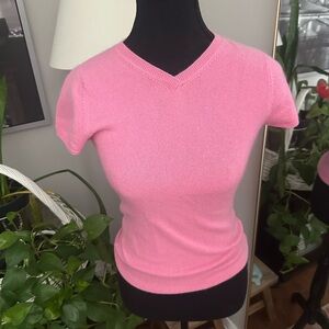 Holt Renfrew Pink V-Neck Sweater